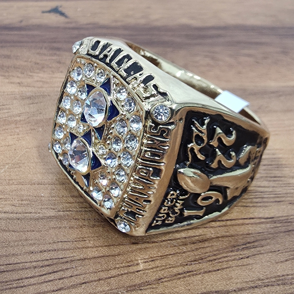 Dallas Cowboys Championship Ring Size 15‎ Gold 1977 Staubach Fan Edition